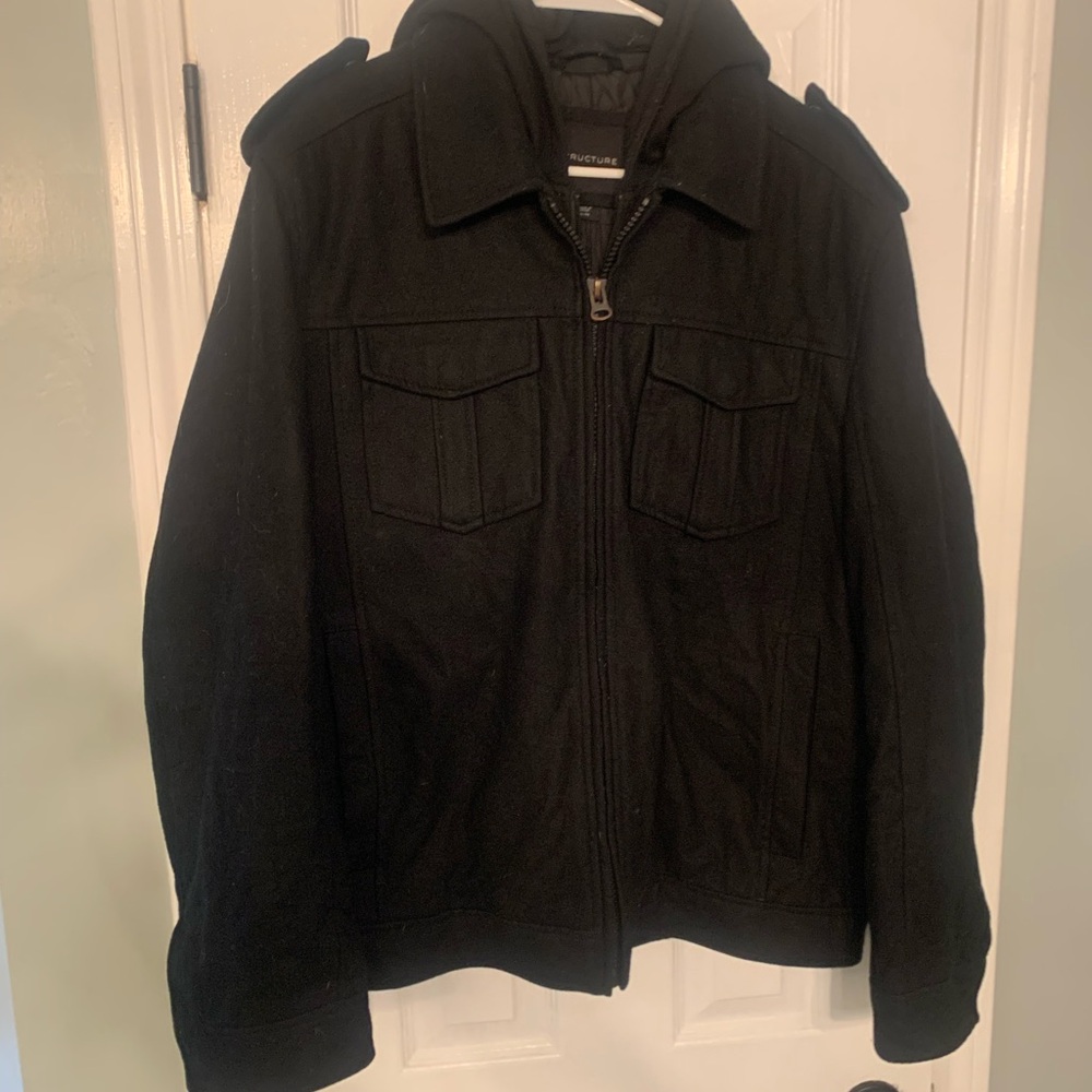 Structure Black Military Jacket